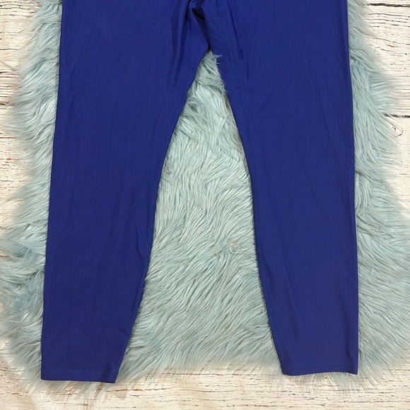 IVL Collective Royal Blue Ribbed High Rise Leggings - Picture 6 of 9